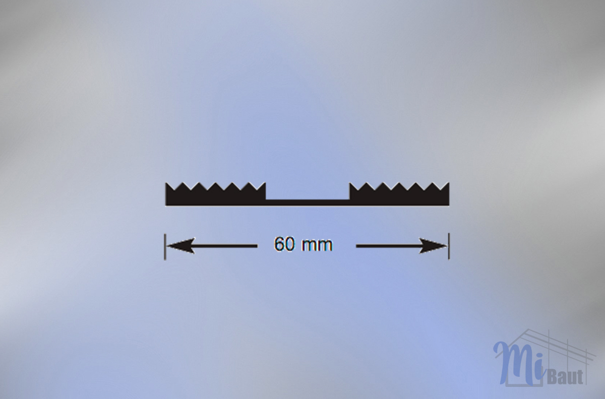 Rippenunterlegband 60mm Breite